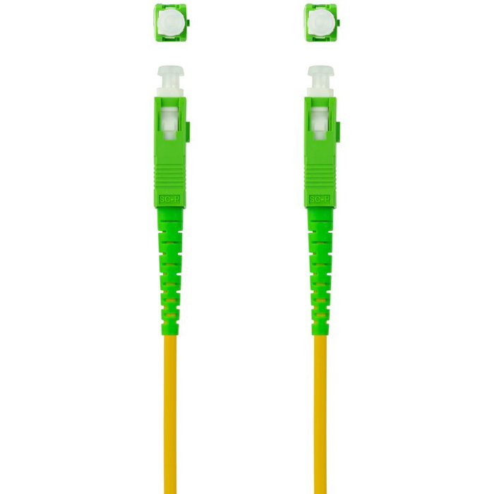 Nanocable Cable de Fibra Óptica SC/APC a SC/APC Monomodo 5 m Amarillo Nanocable Cable de Fibra Óptica SC/APC a SC/APC Monomodo 5 m Amarillo